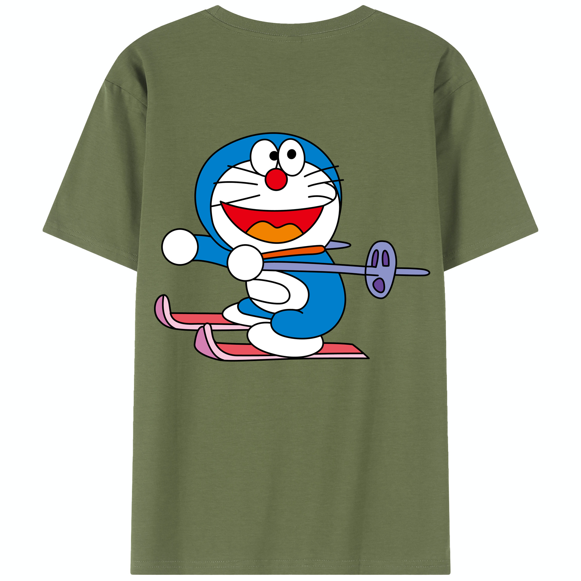 （画像用） ドラえもん Doraemon 綿100％半袖Tシャツ（背面プリント）